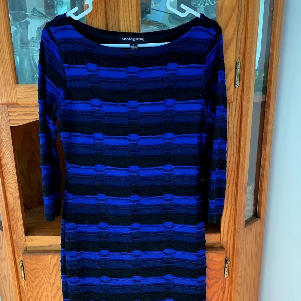 Sharagano Striped Midi Dress